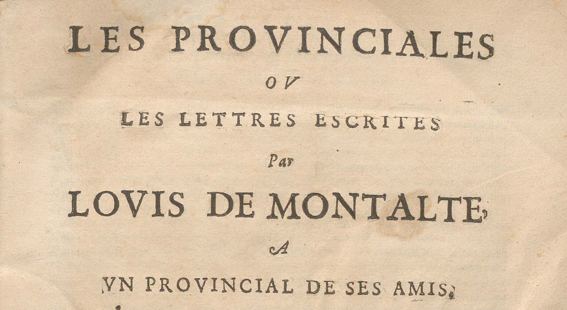 Libre journal de la francophonie heureuse du 13 février 2024 : « Les Provinciales de Pascal et leur impact sur notre siècle »